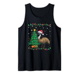 Emu Santa Hat Men Women Kids Christmas Tree Lights Tank Top