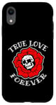 Coque pour iPhone XR Retro Vintage True Love Forever Skull and Flower Memento Mori