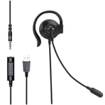 SOYTO SY227 Single-side Operator Ear Hook Headset med sladd Datorheadset, gränssnitt: Separation USB Wire Control