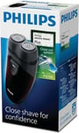 Philips Men's Electric Travel Shaver Twin Rotary Heads Cordless Battery PQ206/18