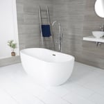 Baignoire îlot ovale – Blanc – 165,5 cm x 75 cm - Otterton