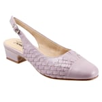 Trotters Dea Woven T2168-510 Womens Purple Leather Slingback Heels Shoes