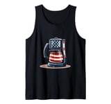 Funny coffee maker in American style Tank Top