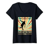 Womens One of us two plays better than you Frisbee Disc Golf V-Neck T-Shirt