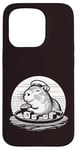 Coque pour iPhone 15 Pro Mignon Capybara mangeant des sushis kawaii