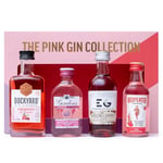 Pink Gin Gift Set - Christmas Gifts for Women, 4x5cl Beefeater Pink Strawberry Gin, Gordons Pink, Edinburgh Plum & Vanilla, Dockyard Cherries & Berries Flavoured Gin Liqueurs - Womens Gifts, Birthday