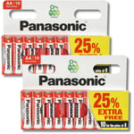 AA LR6 PANASONIC Batteries Zinc Carbon Industrial Battery 1.5V Long Exp 20 Pack