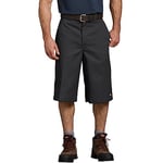 Dickies Men's 15 Inch Inseam Work Short with Multi Use Pocket Utility Pants, Black, 32