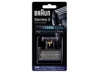 Braun Kombipack 30B - Reservefolie Og -Skjærer - For Barbermaskin - Svart - For Braun Satin Hair 3  Series 3  Smartcontrol3  Tricontrol 4715, 4740, 4745, 4775