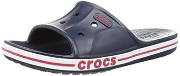 Crocs Unisex Bayaband Slide Sandal, Navy/Pepper, 9 UK