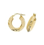 James Moore TH ER1018-10 9k Yellow Gold Hinged Hoop Earrings Jewellery