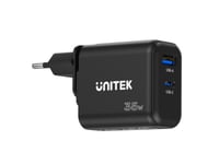 Unitek Nätladdare Gan Pd Usb-C + Usb-A 35W  P1119a