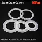 10Pcs Plug Cap Silicone Seal Washer Kitchen Sink Drain Ring Basin Drain Gasket