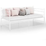 Design In - Cadre de canapé-lit extensible Lit simple Lit Banquette Blanc Métal 90x200 cm CFW90388