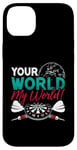 iPhone 14 Plus Your World My World Bullseye Darting Dart Tournament Darts Case