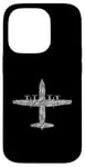 Coque pour iPhone 14 Pro Lettres de l'alphabet phonétique de l'aviation C-130 en forme d'Hercules