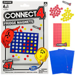 Connect 4 Fridge Magnet Board Game - 47 Refrigerator Magnets Toys Games Fun