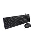 V7 CKU350US - keyboard and mouse set - 100% (full size) - QWERTY - US - black Input Device - Tastatur & Mus sæt - Amerikansk engelsk - Sort