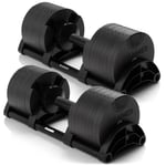 Hammer Sport Smartlock Dumbbell Set 40 kg, 2x20 kg (Par), Justerbara hantlar