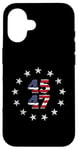 Coque pour iPhone 16 2024 45 47 Trump Drapeau américain vintage