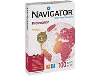 Navigator Presentation A4, Universel, A4 (210X297 Mm), 500 Ark, 100 G/M2, Hvid, Iso 9001, Iso 9706, Iso 9708, Iso 14001