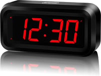 KWANWA Digital Alarm Clock Battery Operated Powered Only With Constantly Big LED