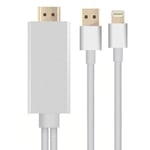 Lightning til HDMI adapter kabel - Sølv - 1.8 m