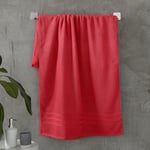 Catherine Lansfield Zero Twist Drap de Bain en Coton Rouge 90 x 140 cm