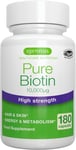 Pure Biotin 10,000 mcg, Hair Growth Supplement, D-Biotin, Clean Ingredients,... 