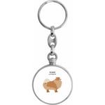 Toff London Pomeranian Dog Keyring TLK-253-VAR