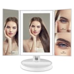 1X 5X 10X Magnifying Make Up Mirror With Lights Foldable LED Vanity Table Mirror