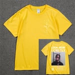 HOT Cactus Jack T-shirt 2022 Sommar Herr Dam LOOK MOM I CAN FLY Tee ASTROWORLD Hip Hop Kortärmad T-shirt Yellow 1 M