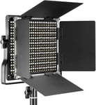 NEEWER Lampes Vidéo LED Bicolores en Métal Professionnelles,Prise de Vue Vidéo,Cadre en Métal Durable,Intensité Variable 660 Perles,avec Support en U et Porte d'Entrée,3200-5600K CRI96 +