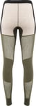 Aclima Aclima Women's WoolNet Hybrid Longs Olive Night/Beige Melange/Jet Black L, Olive Night /Beige Melange /Jet Black