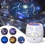 HUANGDANSEN Bedside Lamp Starry Night Light Universe Children'S Projection Lamp, Small Night Light, With 5 Sets Of Transparencies, Romantic