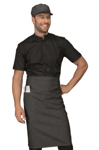 Tablier Garçon Dakar Black Jeans Noir 100x70 CM Isacco Uniforme Barman