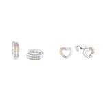 Prinzessin Lillifee, Ensemble de Bijoux pour Filles en Argent Sterling 925, Rhodié avec Synthé. Zircone, Arc-en-Ciel, Multicolore, Livré dans une Boîte à Bijoux