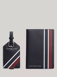 Tommy Hilfiger Passport Holder & Luggage Tag Gift Set, Space Blue