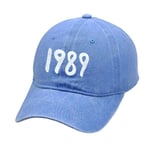 Mens Womens Unisex Taylor Swift 1989 Retro Baseball Cap Justerbar Snapback Vintage Sol Sports Hat Fans Gåvor [LGL] Blue