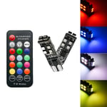 2ST RGB T10 W5W 3535 10SMD för bil LED-markeringslampa Position Li