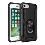 Apple iPhone SE (3nd Gen) Military Armour Ring Case Black