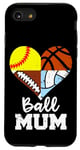 iPhone SE (2020) / 7 / 8 Ball Mum Football Softball Volleyball Basketball Mum Heart Case