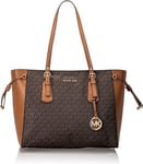 MICHAEL KORS HANDBAG SIGNATURE VOYAGER MULTIFUNCTION TOTE BROWN BAG