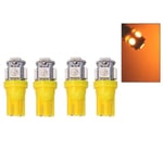 T10 w5w gul orange led med 5st 5050SMD chip 12v DC 4-pack Gul-Orange 4-pack