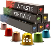 Cafféluxe Aluminium Variety Coffee Pods - 60 Nespresso Coffee Machine Compatib