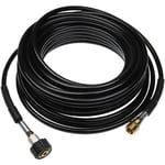 Vhbw - Tuyau de rallonge 20 m compatible avec Kärcher K5, k 444M-PLUS-EXKL, k 490 m plus nettoyeur haute pression avec connexion M22 x 1,5, noir