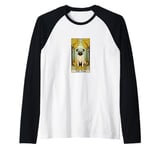 The Pug Tarot Card Illustration Raglan Baseball Tee