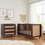 Tutti Bambini Japandi 2Piece Nursery Furniture Set- Walnut