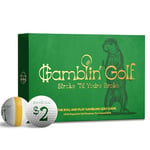 WIAONE Gamblin' Golf - Roll and Play Gambling Golf Game - Take Your Friends Bankroll - Tournament Performance Soft Response Golf Balls to Spruce Up Your Next Round - Pack of 12 Balls