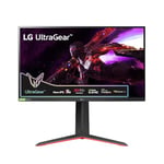 LG UltraGear Gaming Monitor 27GP850P-B, 27 Inch, 1440p, 180Hz O/C, 1ms GtG, Nano IPS Panel, Display HDR 400, AMD FreeSync Premium, NVIDIA G-SYNC, Smart Energy Saving, HDMI, Displayport, Black/Red